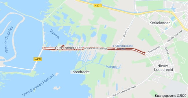 Loosdrechtsedijk bovenaf